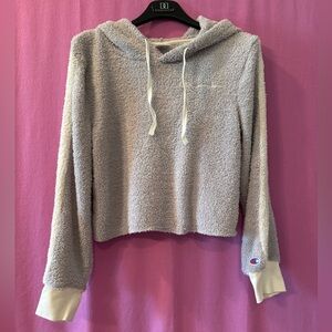 Champion Cozy Gray Sherpa Hoodie Size S
